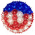 7.5 in. dia. Red, White, and Blue Starlight Sphere - Utilizes 100 Mini Lights Thumbnail
