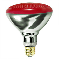 100 Watt - BR38 Light Bulb - Red - Medium Base - 120 Volt - Satco S4424