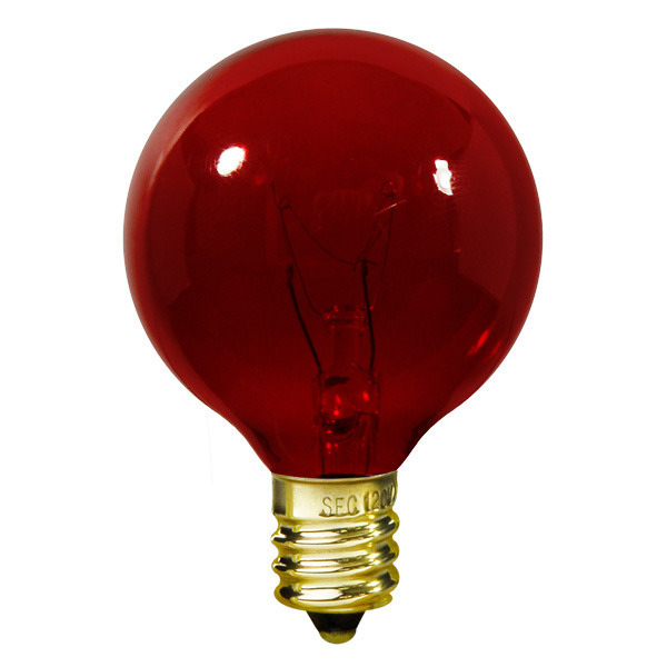7 Watt - Red G16 Bulb - Intermediate Base