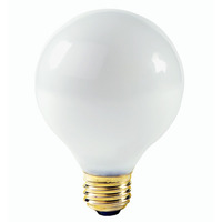 25 Watt - 2.3 in. Dia. - G18.5 Globe Incandescent Light Bulb - Frosted - Medium Brass Base - 120 Volt - Satco S3827