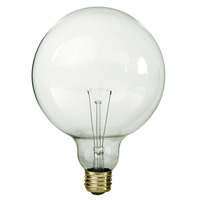 25 Watt - 5 in. Dia. - G40 Globe Incandescent Light Bulb - Clear - Medium Brass Base - 120 Volt - Satco S3010