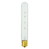 20 Watt - T6.5 Incandescent Light Bulb - Frosted - Intermediate Brass Base - 130 Volt - Satco S3281