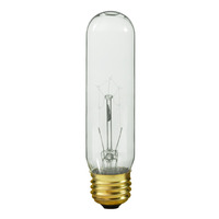 15 Watt - Clear - Incandescent T10 Light Bulb - Medium Brass Base - 120 Volt - Bulbrite 704115