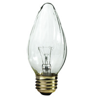 40 Watt - Clear - Straight Tip - Incandescent Chandelier Bulb - Medium Base - 120 Volt - Satco S3367