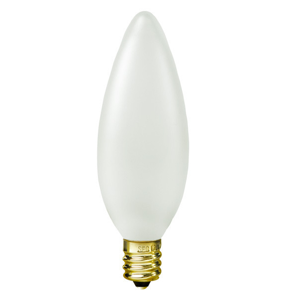 Satco S3291 15 Watt Bulb Straight Tip Chandelier Light Bulbs Satco S3291 15 Watt B9 5 Image