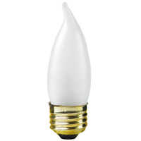 40 Watt - Frost - Bent Tip - Incandescent Chandelier Bulb - Medium Base - 120 Volt - Satco S3268