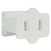 White - Female Gilbert Replacement Plug for Commercial Christmas Lights - SPT-1 Rated