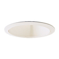6 in. - White Stepped Baffle with White Trim - Nora NTM-31