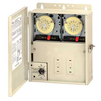 Dual Timer Pool-Spa Control - Freeze Protection - For Pools with Cleaner - Beige Finish - 240 Volt - Intermatic PF1202T