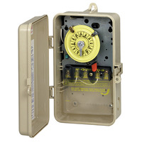 Mechanical Pool-Spa Time Switch - Raintight Plastic Case - Beige Finish - 208-277 Volt - Intermatic T104P3