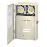 Mechanical Pool-Spa Control Panel - (1) T104M and (1) T104M201 Mechanism - Steel Case - Beige Finish - 240-240 Volt - Intermatic T32404R