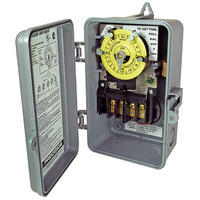 24 Hour Mechanical Dial Time Switch - Raintight Plastic Case - Gray Finish - 120 Volt - Precision Multiple CD103