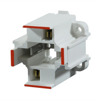 2 Pin G24d-3 CFL Socket - Bottom Snap-In Mount - For 26 Watt Twin Tube Lamps - 75 Watt Maximum - 600 Volt Maximum - PLT L26725-203