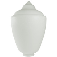 White - UV Resistant Polyethylene - Acorn Street Lamp Globe - 17.62 in. High - 3.82 in. Neck Exterior - American PLAS-L467
