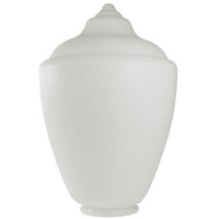 White - UV Resistant Polyethylene - Acorn Street Lamp Globe - 17.12 in. High - 5.90 in. Neck Exterior - American PLAS-L642