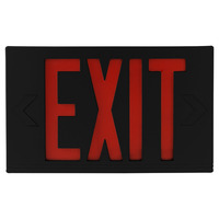LED Exit Sign - Red Letters - Single or Double Face - 90 Min. Battery Backup - 120/277 Volt - Exitronix VEX-U-BP-WB-BL