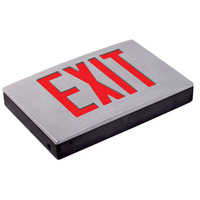 LED Exit Sign - Red Letters - Die Cast Aluminum - Single or Double Face - 90 Min. Battery Backup  - 120/277 Volt - Exitronix 400U-WB-BL