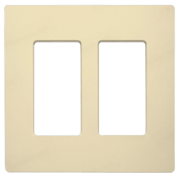 Decorator Wall Plate - Ivory - 2 Gang Image