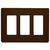 Decorator Wall Plate - Brown - 3 Gang Thumbnail