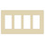 Decorator Wall Plate - Ivory - 4 Gang