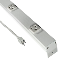 Curtain Strand Light Bar - 12 Outlets - 6 ft. Length - White - 120 Volt