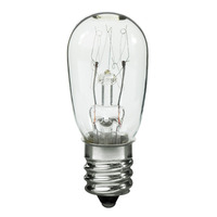 6 Watt - Clear - Indicator Incandescent S6 Light Bulb - Candelabra Base - 130 Volt - Satco S3900