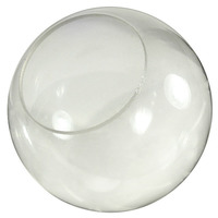 20 in. Clear Acrylic Globe - with 5.25 in. Neckless Opening - American PLAS-20PC