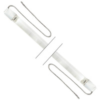 1600 Watt - QIR Heat Lamp - Translucent - Metal Sleeve and Wire Leads - 208 Volt