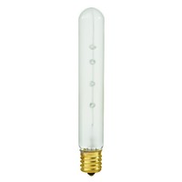 25 Watt - T6.5 Incandescent Light Bulb - Frosted - Intermediate Brass Base - 130 Volt - Satco S3223