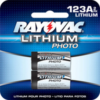 Rayovac RL123A-2A - Lithium Battery - 3 Volt - For Cameras and Medical Appliances - 123A Size - 2 Pack