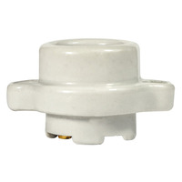 Medium Base Socket - Keyless - White Porcelain - 660 Watt Maximum - 600 Volt Maximum - Leviton L9878
