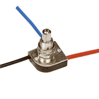3-Way Push Switch - 6 Amp - Two Circuit - Nickel Finish 3/8 Bushing - 125 Volt - PLT 55-3746-20