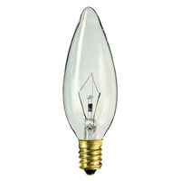 25 Watt - Clear - Straight Tip - Incandescent Chandelier Bulb - European Base - 120 Volt - Halco 121023