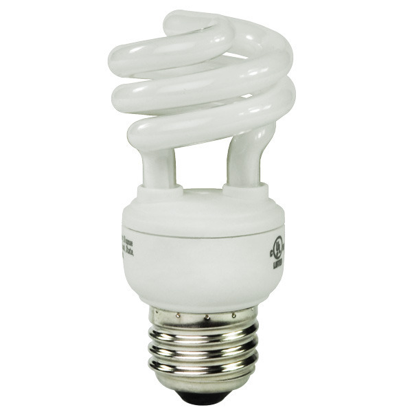 Spiral CFL - 7 Watt - 25W Equal - 3000K Halogen White Image