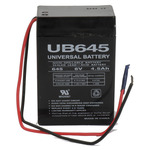 Battery, 6V 4.5Ah Sealed Lead Acid, 2 Pack [B6V4A-2]