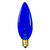25 Watt - Transparent Blue - Straight Tip - Incandescent Chandelier Bulb - 3.5 in. x 1.2 in.  Thumbnail