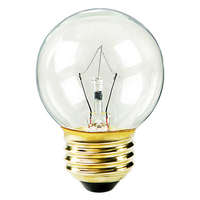 25 Watt - 2.1 in. Dia. - G16.5 Globe Incandescent Light Bulb - Clear - Medium Brass Base - 120 Volt - Satco S3838