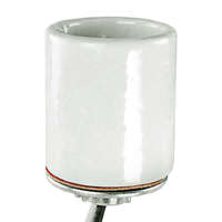 Medium Base Socket - Keyless - White Porcelain - 1/8 IPS - 18 in. Leads - 660 Watt Maximum - 250 Volt Maximum - PLT Solutions PLT 40-0761-99