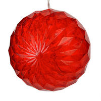 6 in. - LED Starlight Sphere - (30) Red LED Mini Lights - White Wire - Indoor/Outdoor - 120 Volt