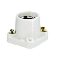 Medium Base Socket - Pony Cleat - White Porcelain - Two Screw Terminal With Screw Set - 660 Watt Maximum - 250 Volt Maximum - PLT Solutions PLT D98