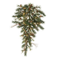 3 ft. Christmas Teardrop - Classic Needles - Mixed Country Pine - Prelit with Clear Mini Lights  - Vickerman A801808