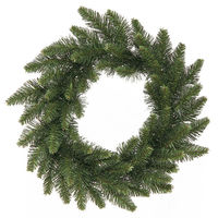 16 in. Christmas Wreath - Camdon Fir - 60 Classic PVC Needles - Unlit - Pack of 2 - Vickerman A861006