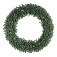 5 ft. Pre-Lit Christmas Wreath - Douglas Fir - 400 Clear Dura-lit Incandescent Lights - 900 Classic PVC Needles - Vickerman A808860