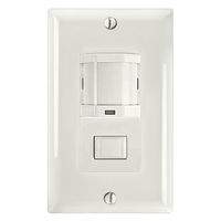 Occupancy Sensor with Button - Passive Infrared (PIR) - White - 500 Watt Maximum - 120 Volt - Intermatic IOS-DPBIMF-WH