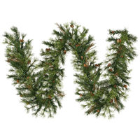 9 ft. Christmas Garland - Classic PVC Needles - Mixed Country Pine - Unlit - Vickerman A801712