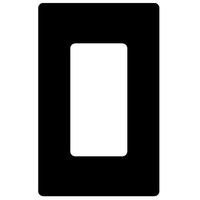 Decorator Wall Plate - Screwless - Black - 1 Gang - Leviton Decora Plus 80301-SE