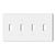 Toggle Wall Plate - White - 4 Gang Thumbnail