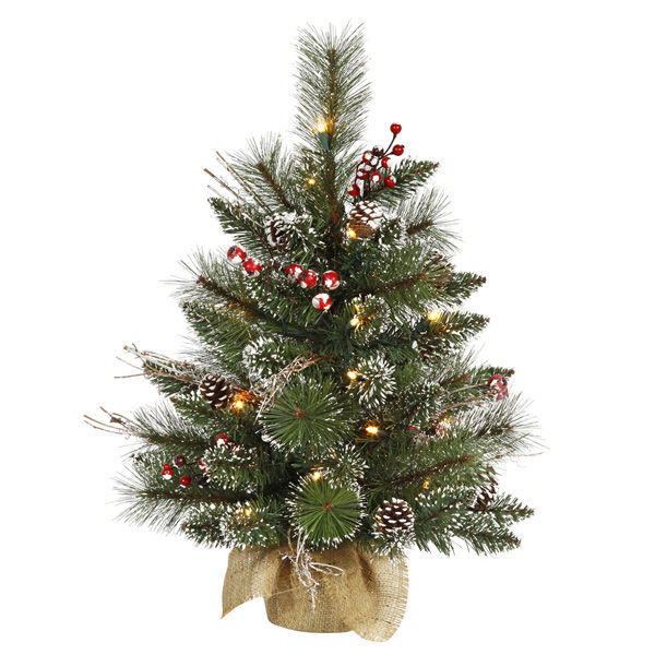2 ft. x 16 in. Frosted Christmas Tree Image