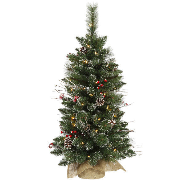 3 ft. x 17 in. Frosted Christmas Tree Image