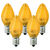 25 Pack - C7 - LED - Amber-Yellow - Faceted Finish Thumbnail